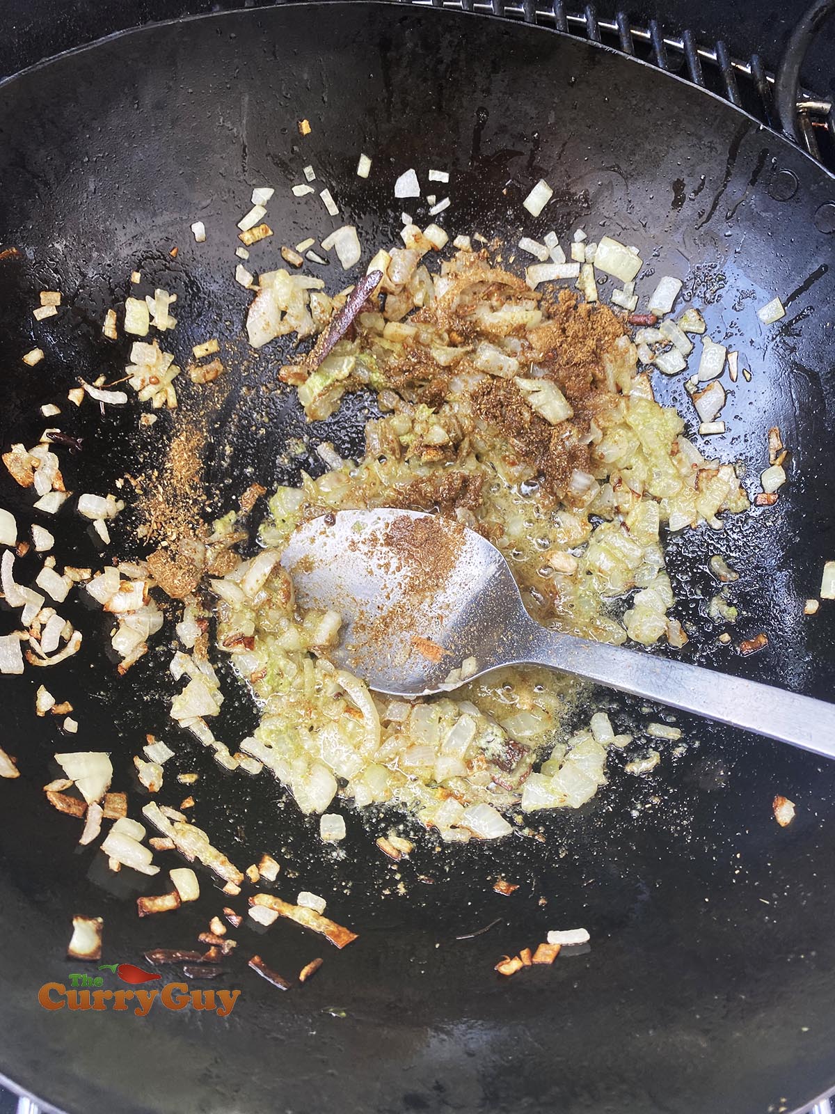 Adding ground spices