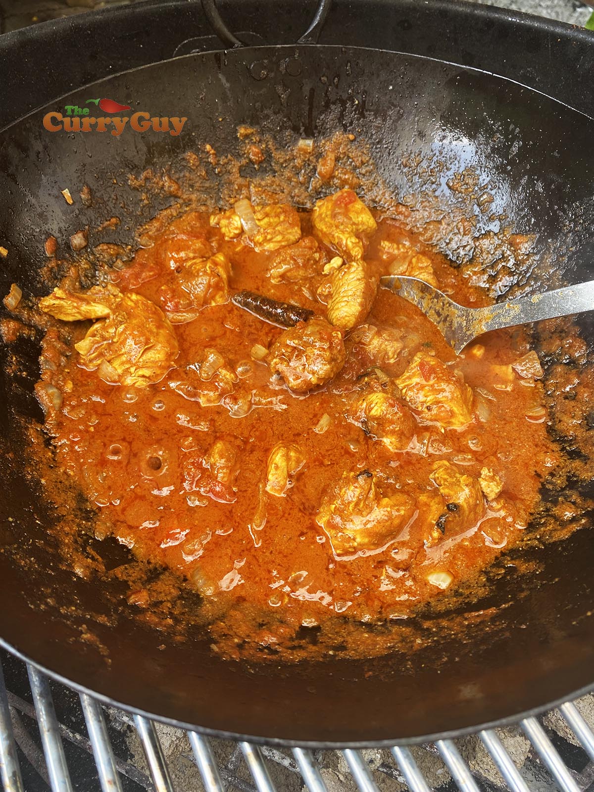 Turkey curry being cooked