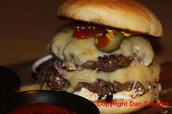 Delicious cheeseburger