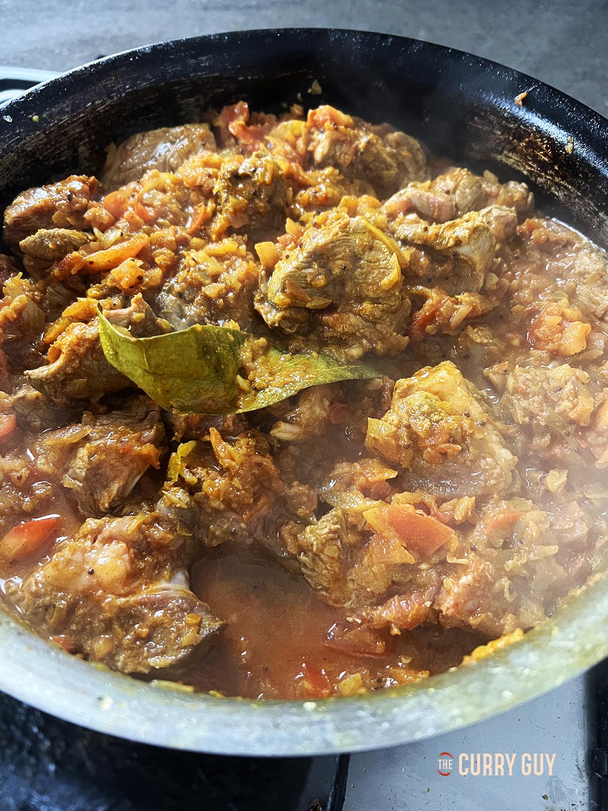 The curry before simmering for an hour.