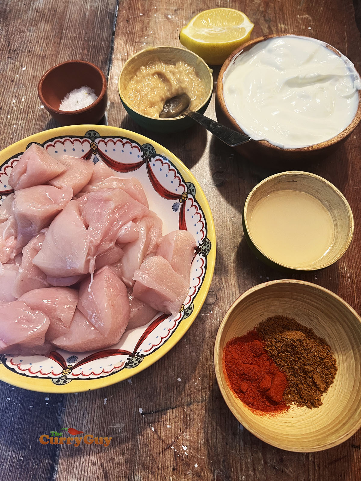 Ingredients for Pakistani chicken tikka