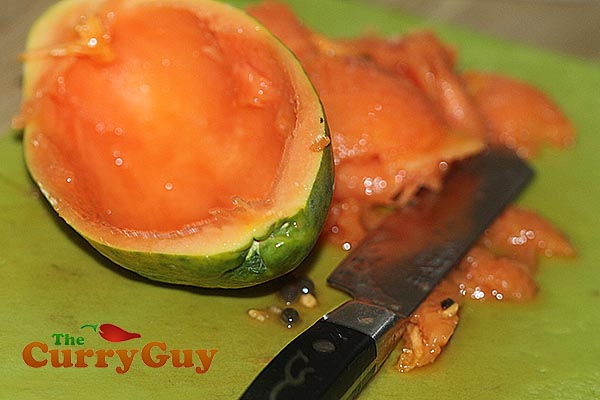 Making papaya paste