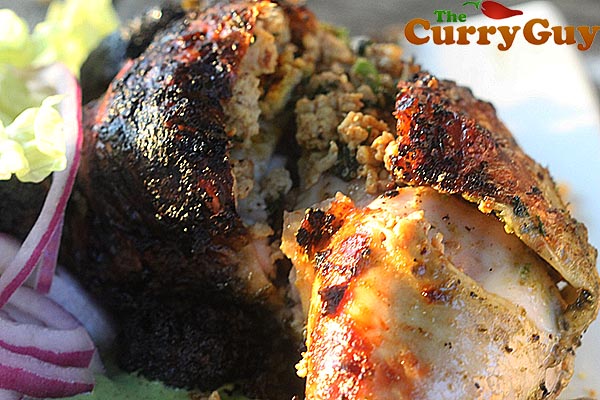 Tandoori chicken stuffed with chicken keema