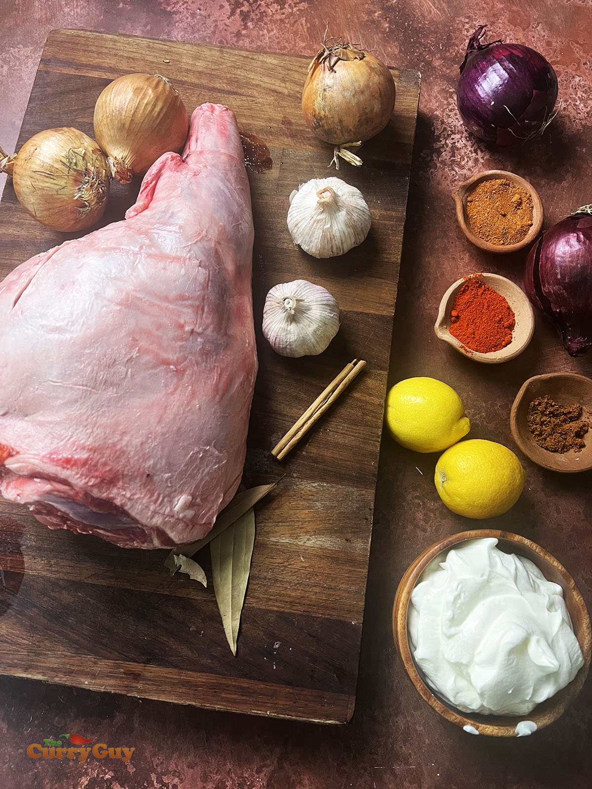 Ingredients for lamb raan