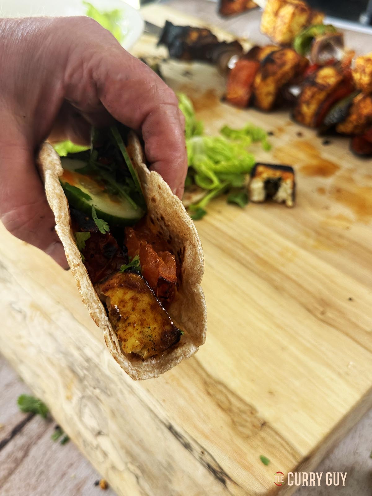 Paneer tikka wrap.