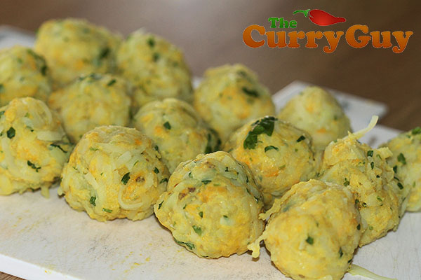 Making potato koftas