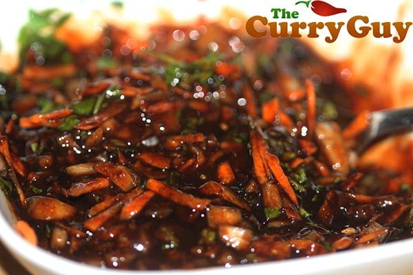 Making tamarind chutney