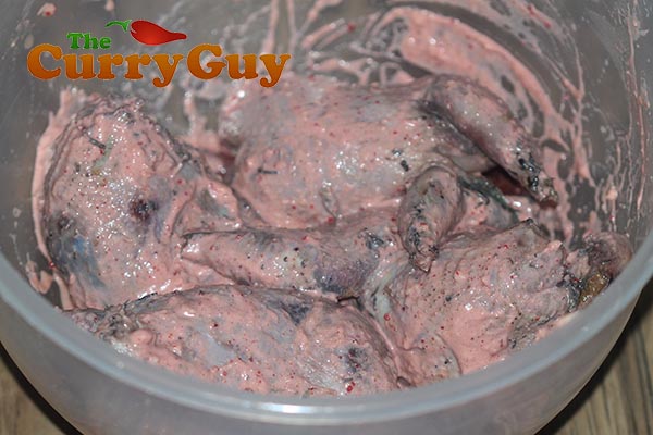 Making tandoori partridges