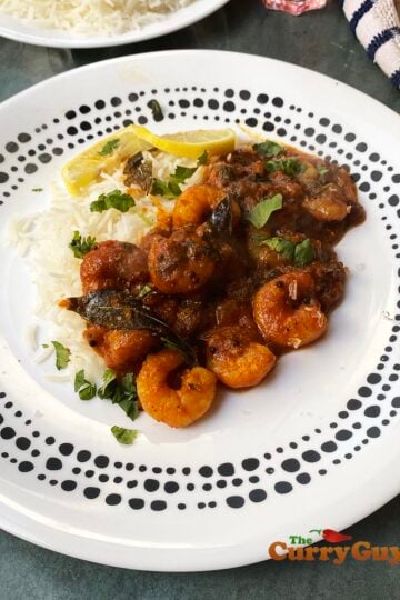 Finished prawn pathia