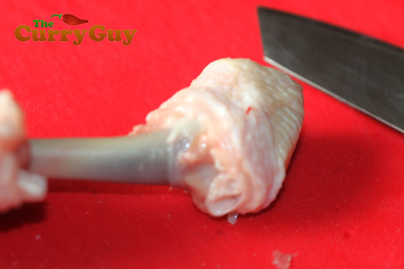 Making Indian restaurant style chicken lollipops