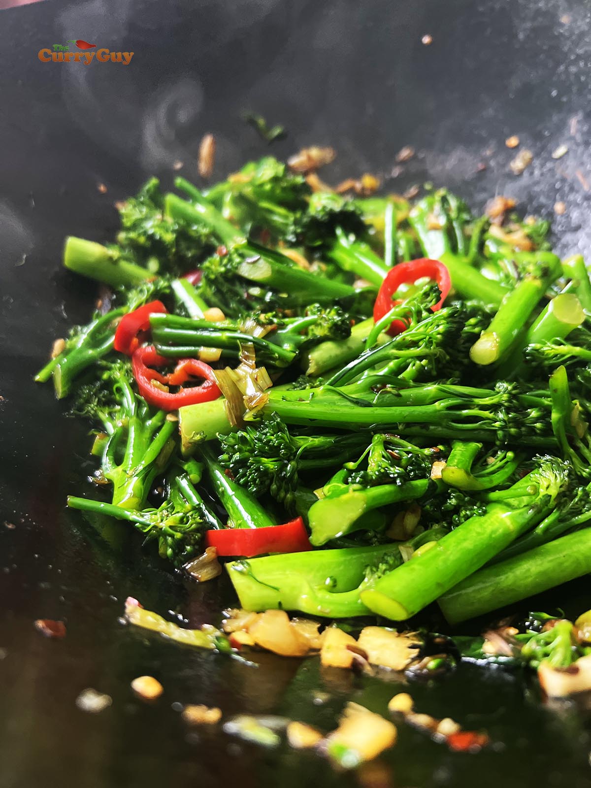 Finished Chinese broccoli recipe.