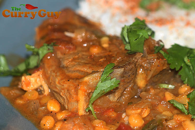 Indian restaurant style chana gosht