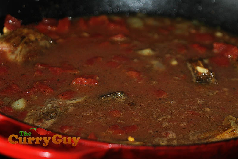 Simmering the curry