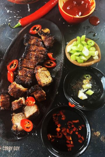 Indo-Chinese pork belly