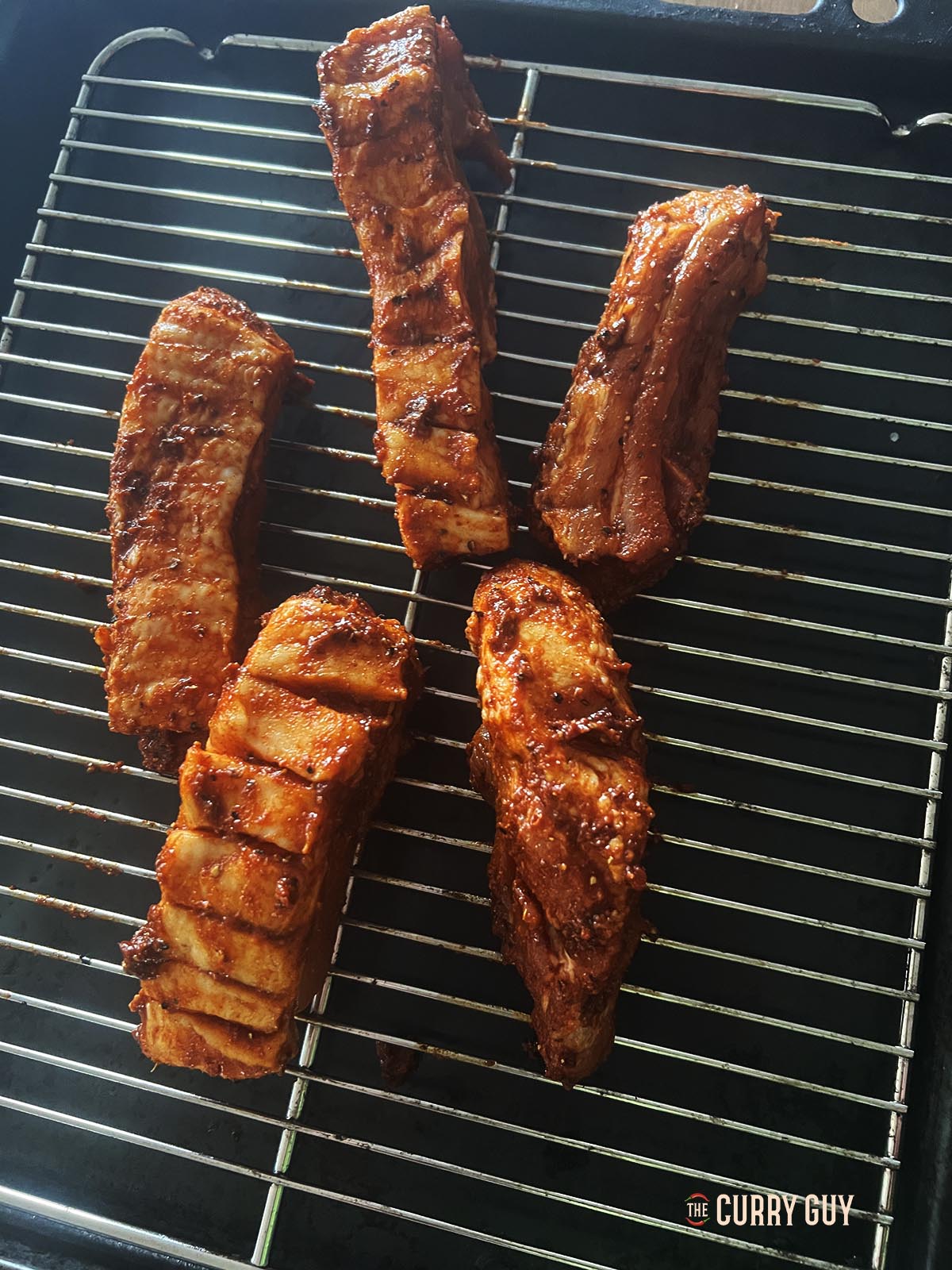 Pork belly ready to go in the oven.