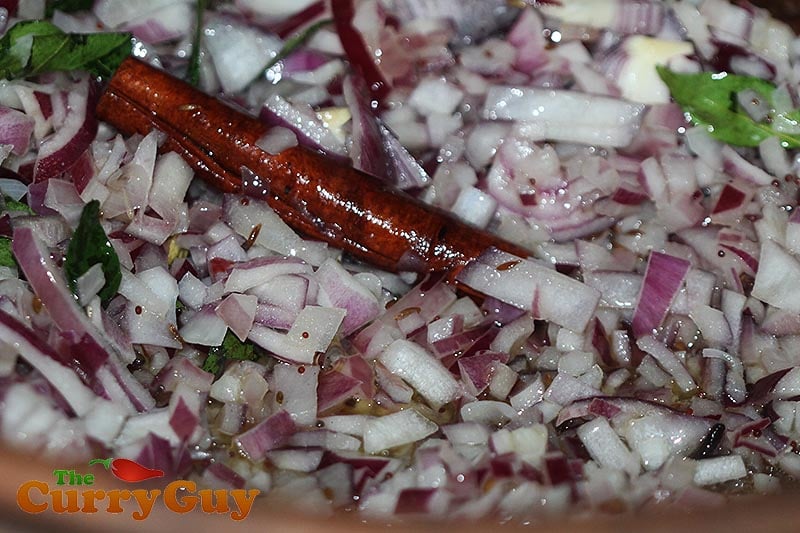 Making Sri Lankan Pork Curry