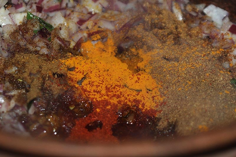 Making Sri Lankan Pork Curry