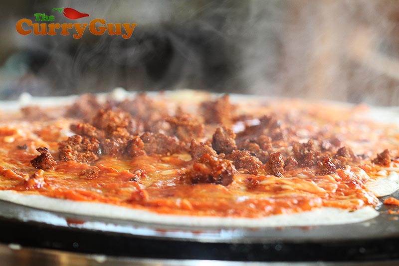 Making chorizo dosas