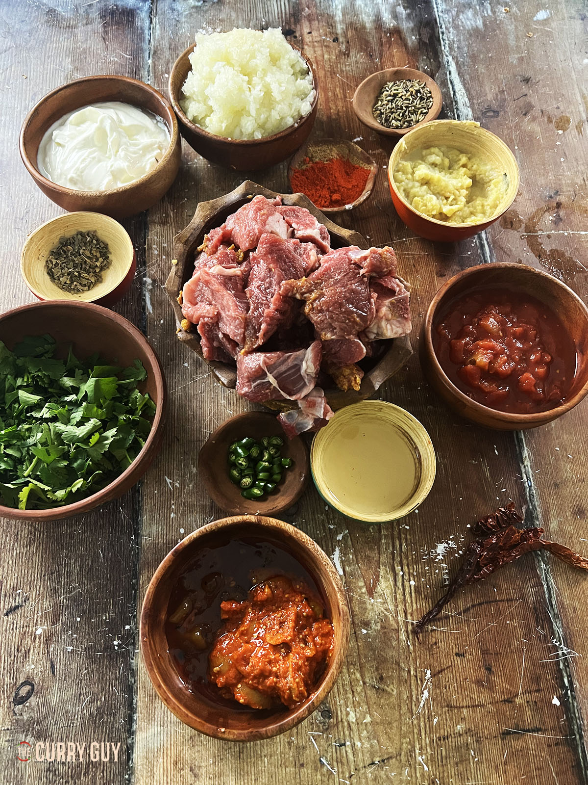 Ingredients for the curry