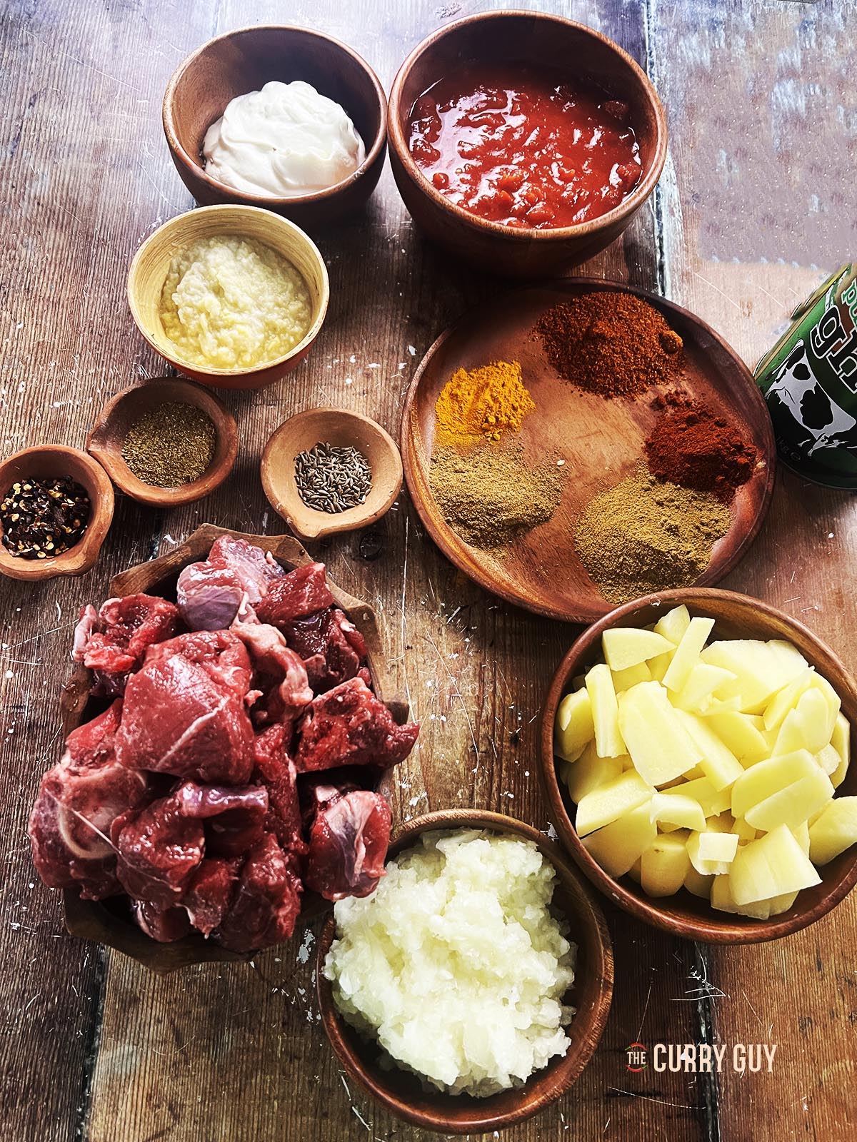 Ingredients set out and ready for the recipe.