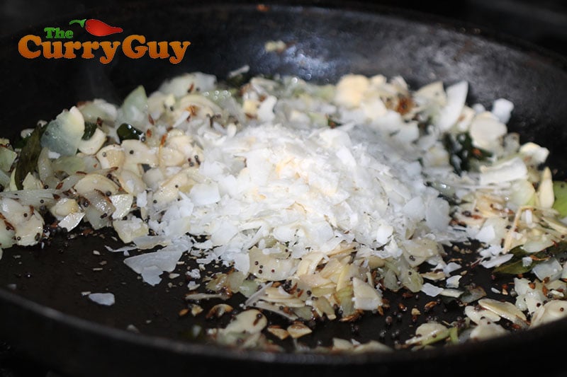 Making fried cauliflower