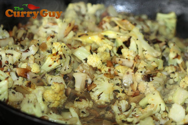 Indian stir fried cauliflower.