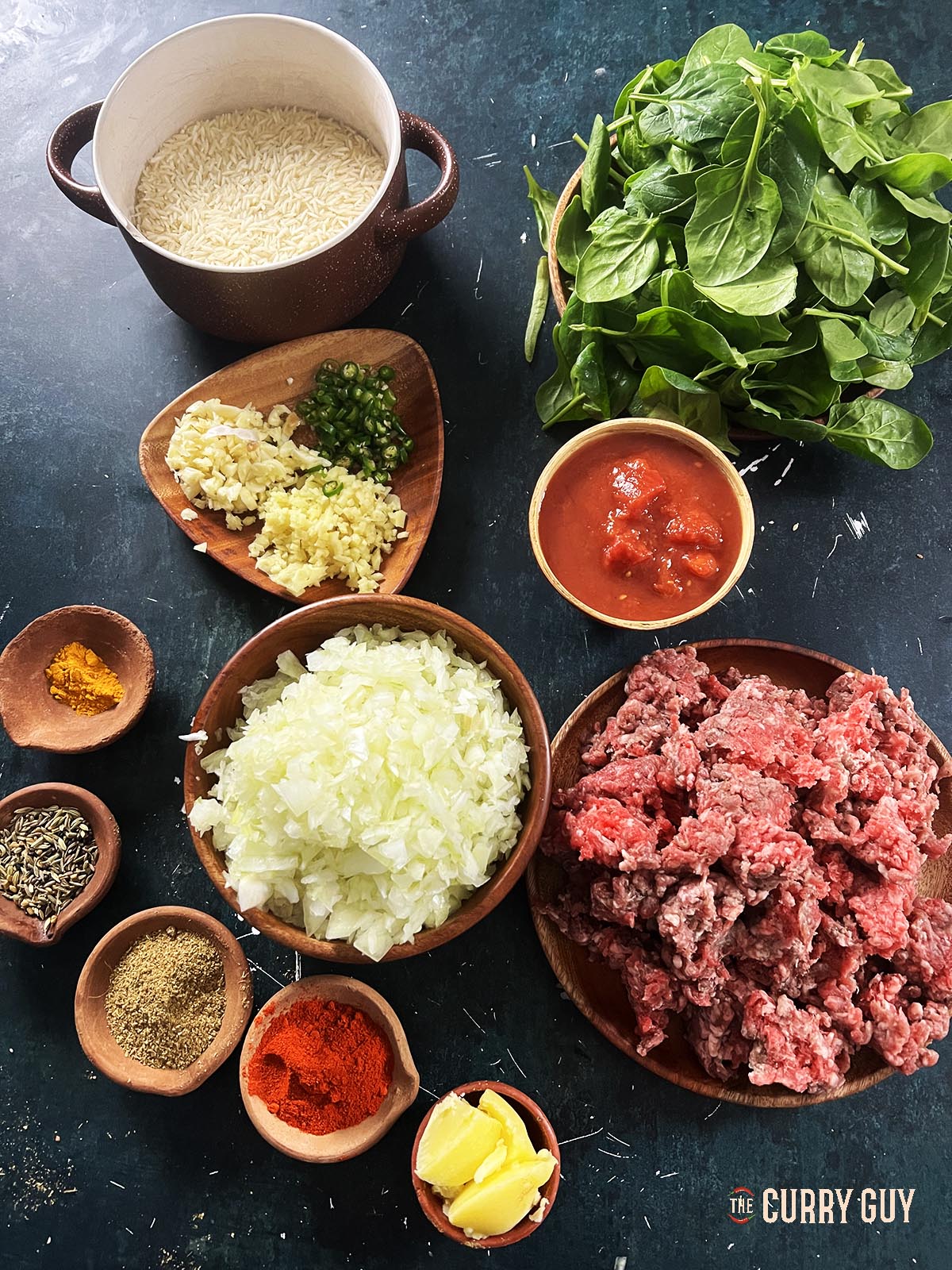 Ingredients for the biryani.