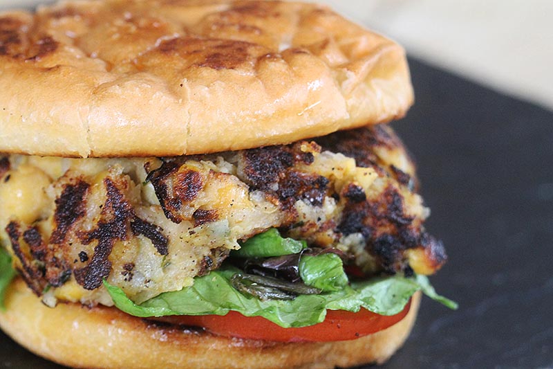 Making chickpea and potato tikki