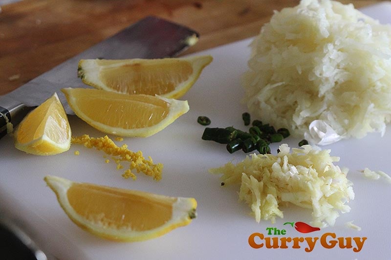 Making chickpea and potato tikki