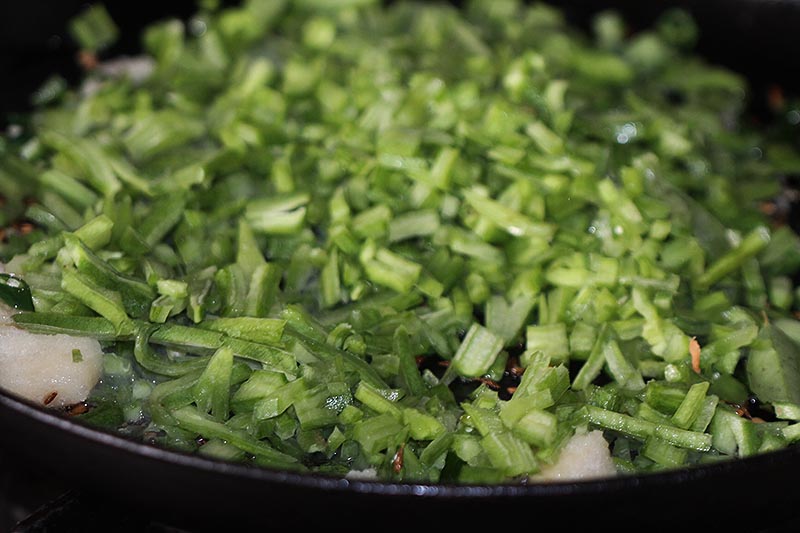 Making runner bean wraps