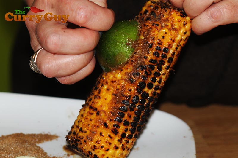 Spice and lime grilled corn