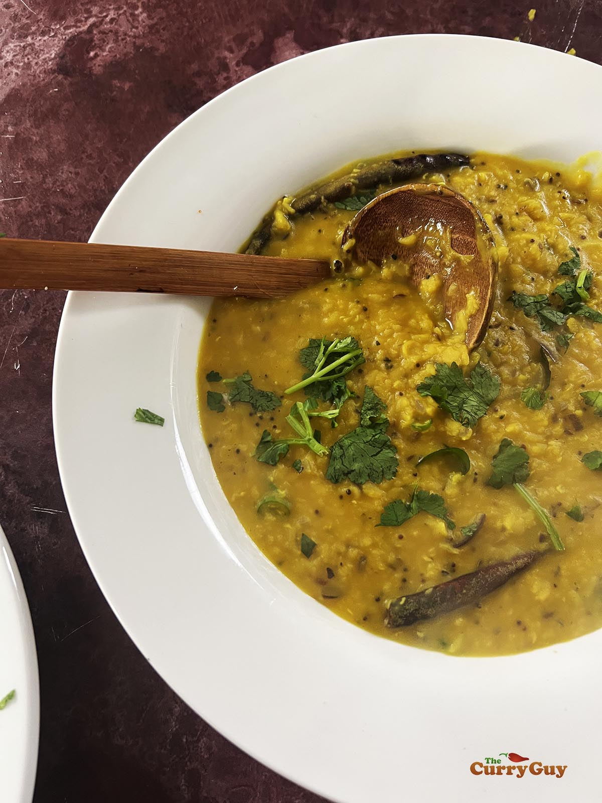 Masoor dal in a serving bowl.