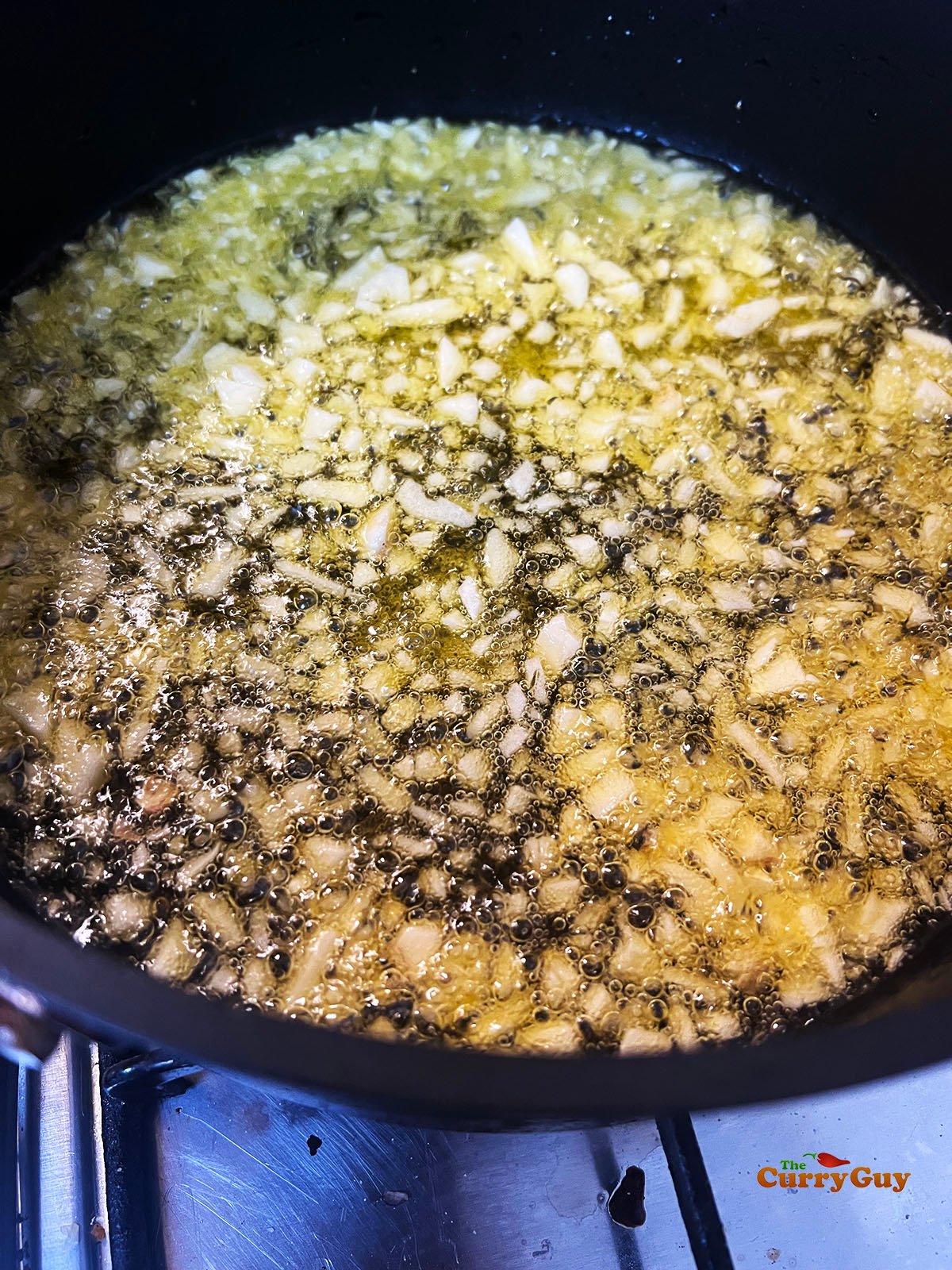 Lightly fried garlic butter