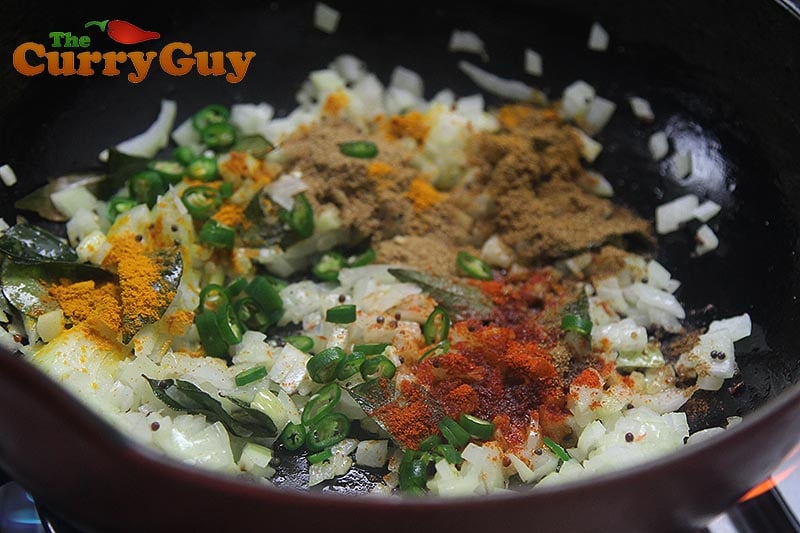 Making Kala Channa Curry