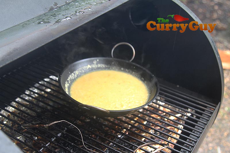 Making smoked toor dhal samosas