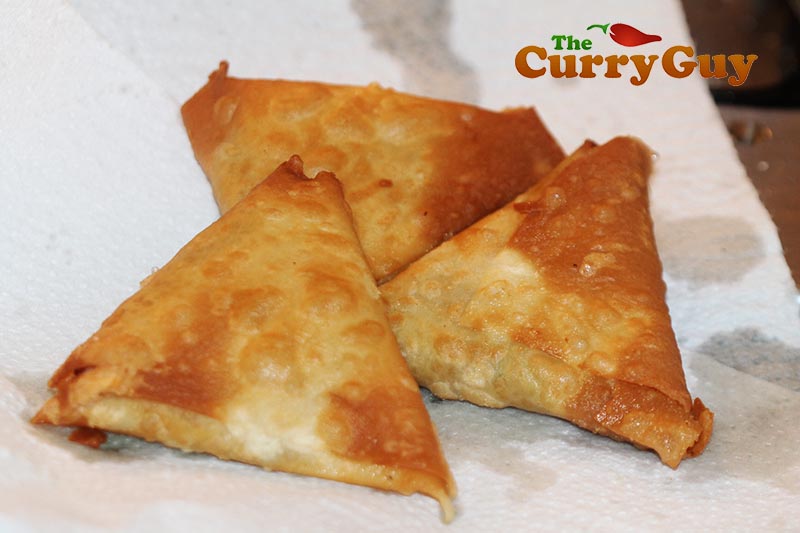 Smoked toor dhal samosas