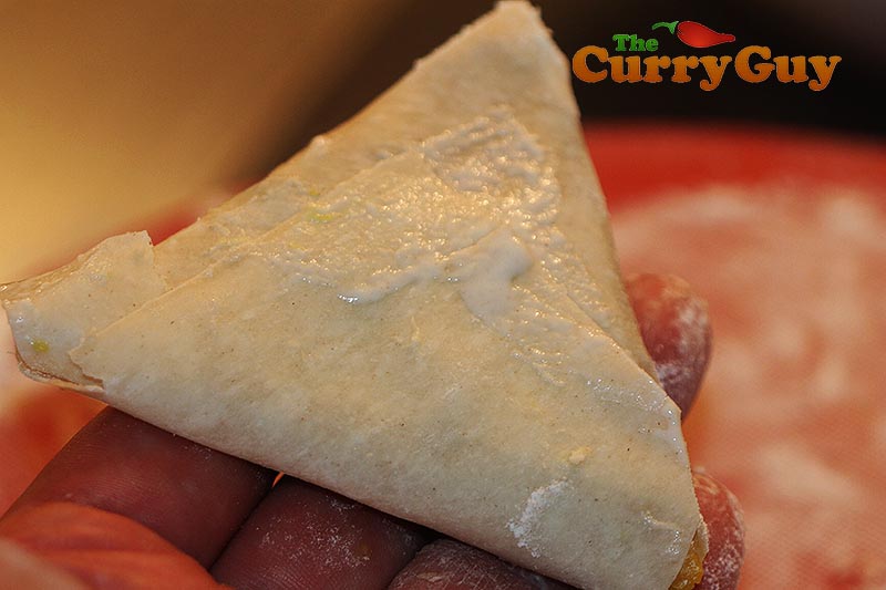 Making toor dhal samosas