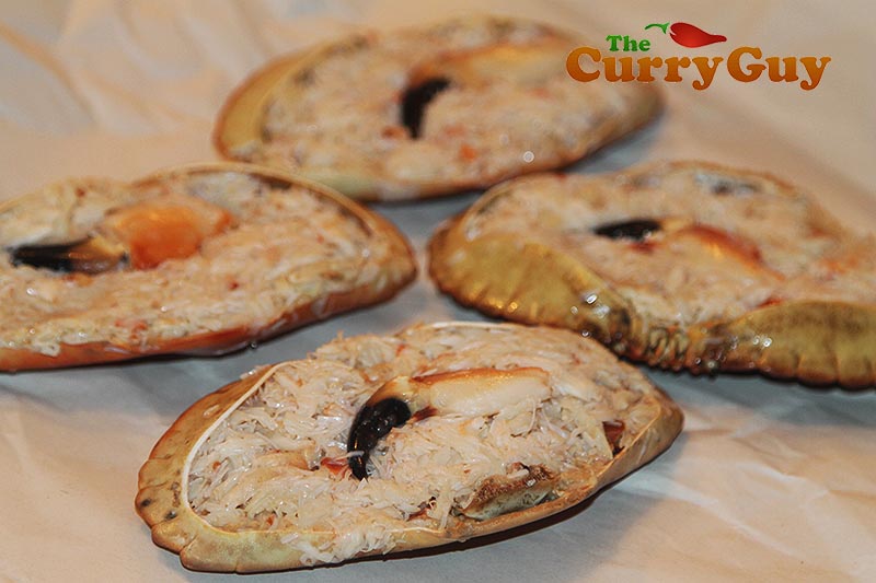 Making Goan Masala Stuffed Crabs