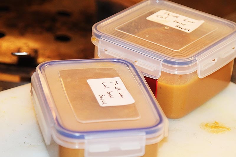 Low fat base curry sauce