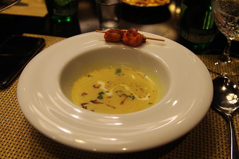Thenga paal soup at Trilogi