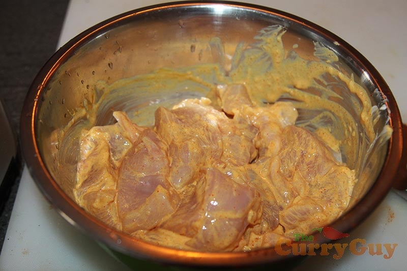Making Andhra chicken curry
