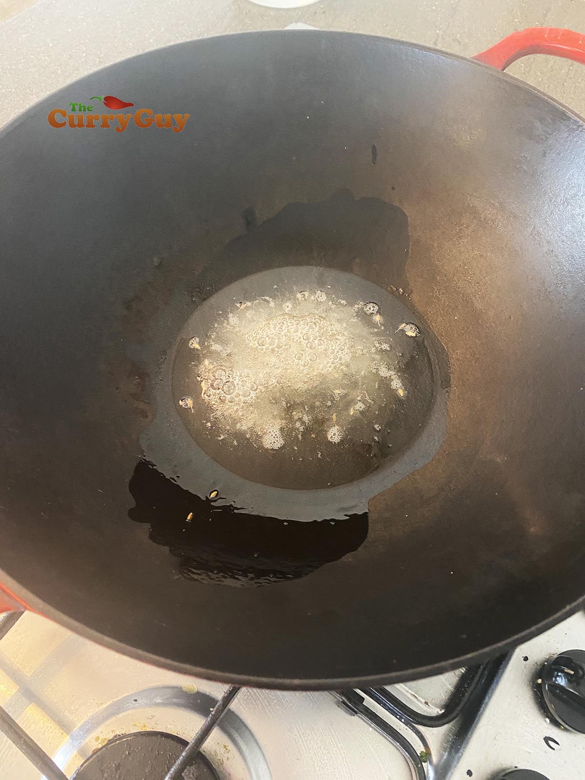 Frying mustard seeds