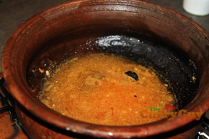 Making Keralan prawn curry