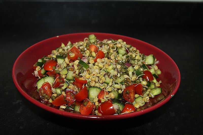 Sprouted moong salad