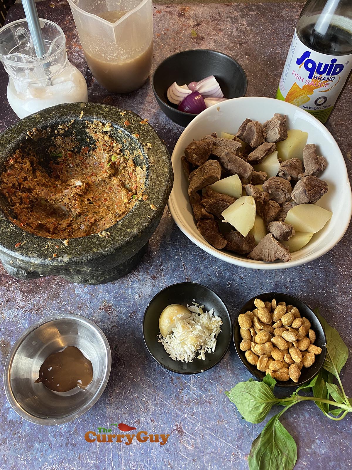 Ingredients for Beef Massaman curry