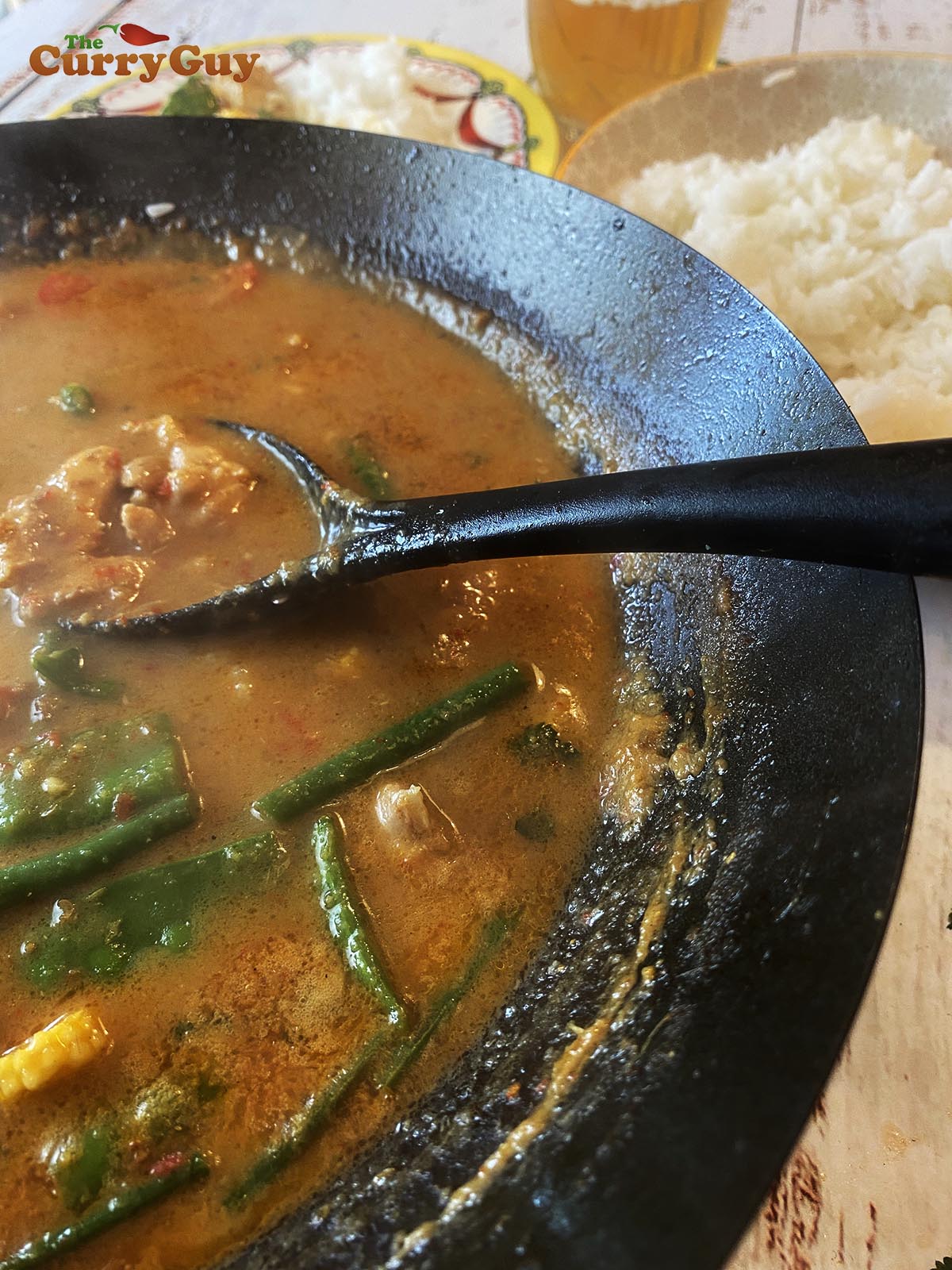 Thai red curry with chicken