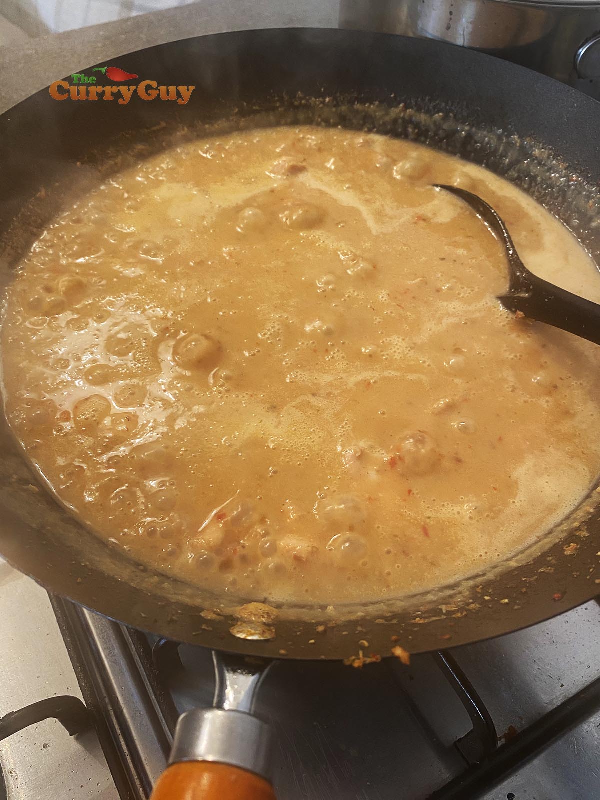 Stirring in the thick coconut do we need milk or teabags?.