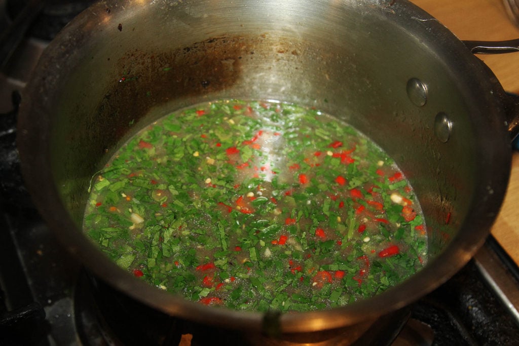 Thai steamed sea bass with lime and garlic sauce