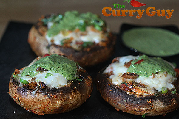 Large Tandoori Mushrooms With Coriander Raita