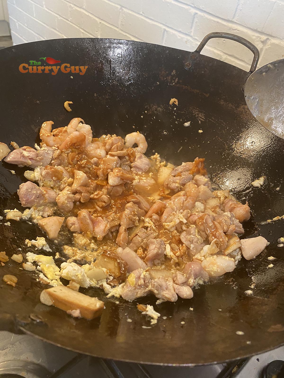 Adding chilli flakes